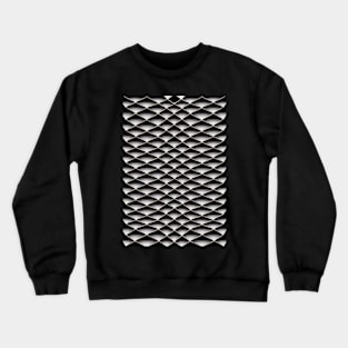 Black and White Textured - Geometric Design Crewneck Sweatshirt